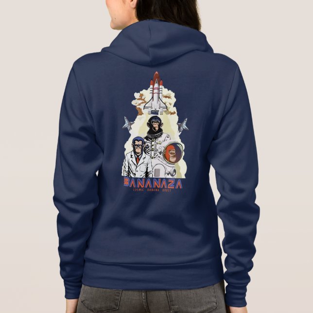Veste À Capuche BANANAZA : Équipe de singes de l'espace (Dos)