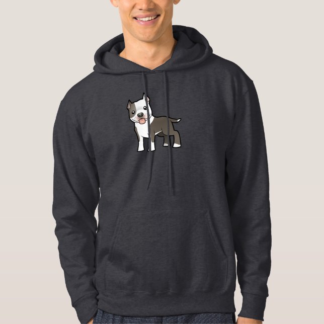 Veste À Capuche Bande dessinée Pitbull/Staffordshire Terrier (Devant)