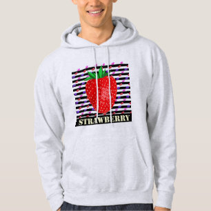Veste À Capuche Bandes fraises