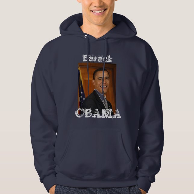 Veste À Capuche Barack, OBAMA Hoody. "Oui nous pouvons " (Devant)