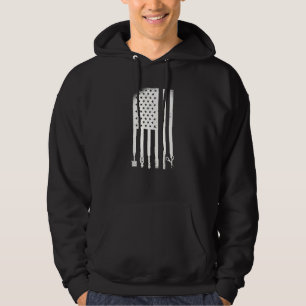 Veste À Capuche Barber Américain Drapeau Coiffeur Patriotique Vint