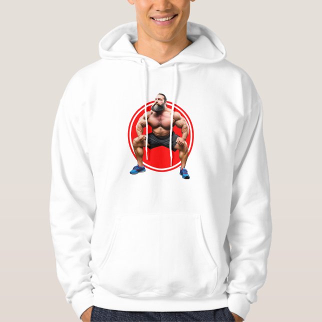 Veste À Capuche Barbu Musclé (Devant)