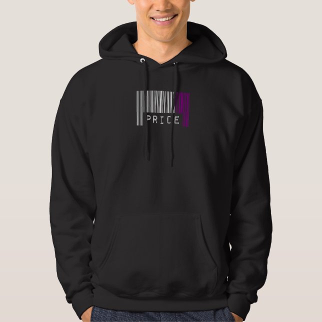 Veste À Capuche Barcode Asexuel Mois Fierté Mignonne Ace Aesthétiq (Devant)