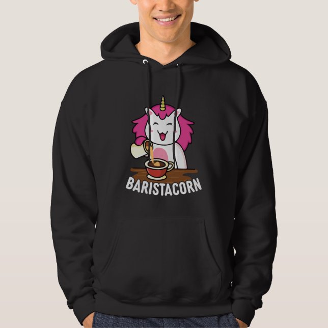 Veste À Capuche Baristacorn  Barista Unicorn Coffeemaker (Devant)