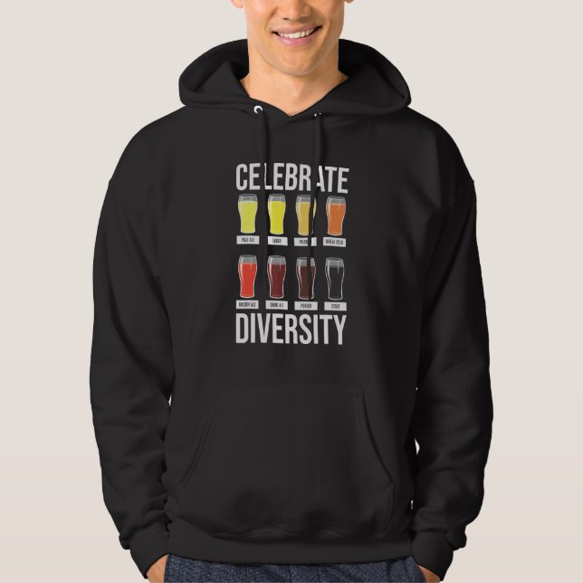 Veste À Capuche Barman Célébrer la Diversité (Devant)