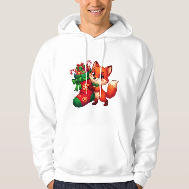 Veste À Capuche Bas de Noël Renard Festif (Devant)