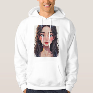 Veste À Capuche Basic men's sweatshirt with a cartoon-style girl