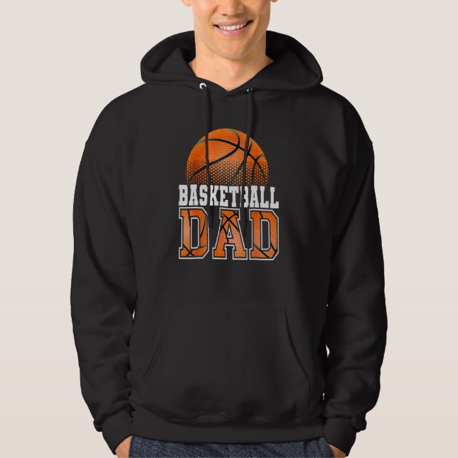 Veste À Capuche Basketball Dad Father s Day 2023 Dad Life Mens Gra (Devant)
