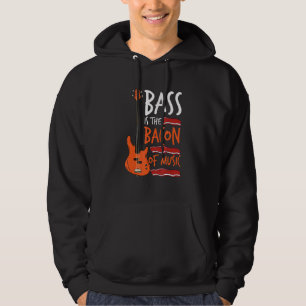 Veste À Capuche Bass Est Le Bacon De Musique Bass Guitariste