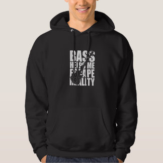 Veste À Capuche Basse M'aide à échapper à la réalité Bassiste Joue