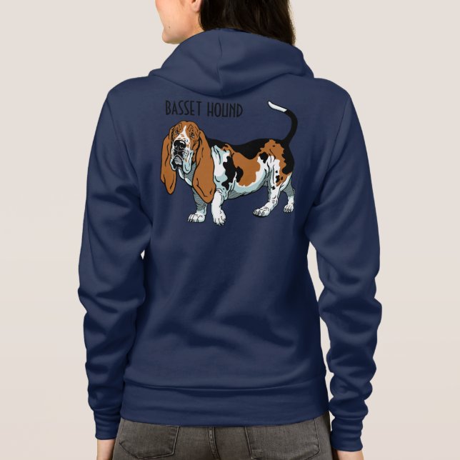 Veste À Capuche basset hound (Dos)
