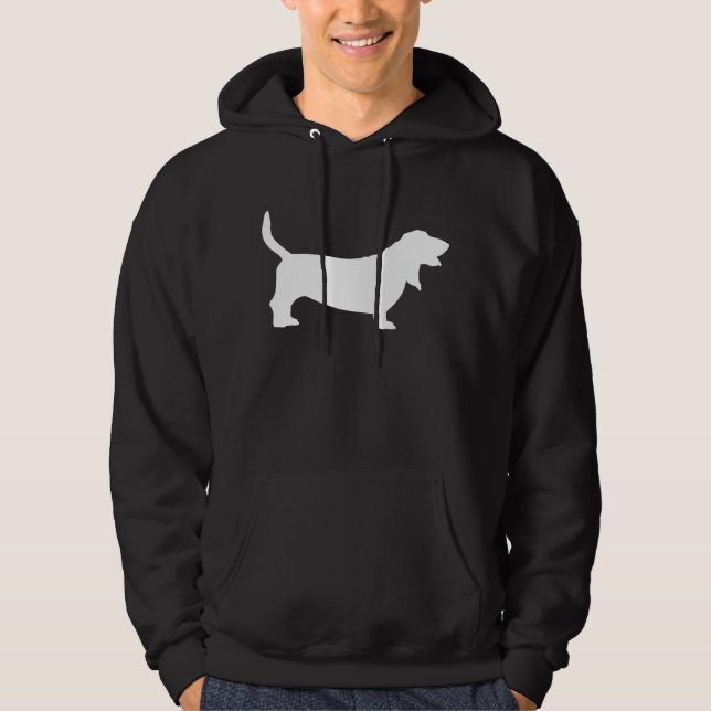Veste À Capuche Basset Hound (blanc) (Devant)