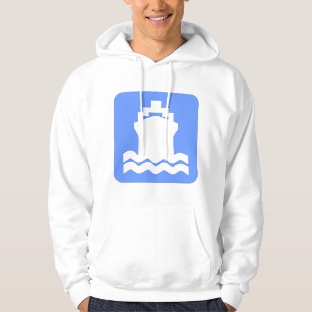 Veste À Capuche Bateau impeccable - Bleu bébé (Devant)