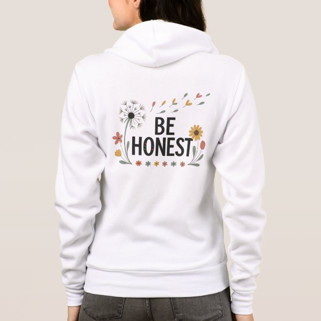 Veste À Capuche Be Honest Floral Hoodie | Pink Yellow Green Flower (Dos)