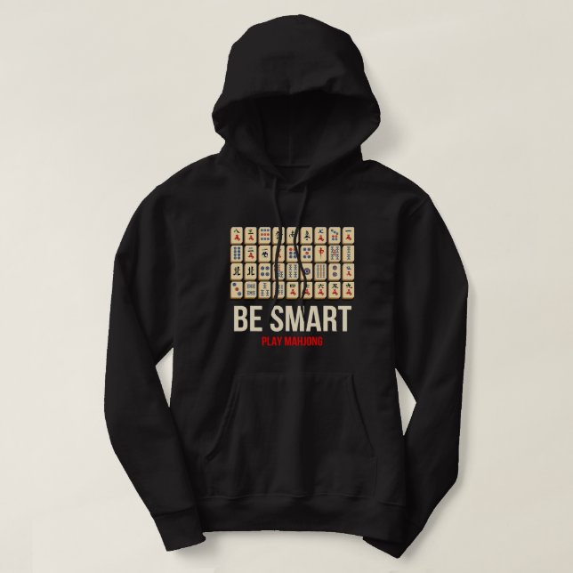 Veste À Capuche Be Smart Play Mahjong Illustration Nouveauté Graph (Design devant)