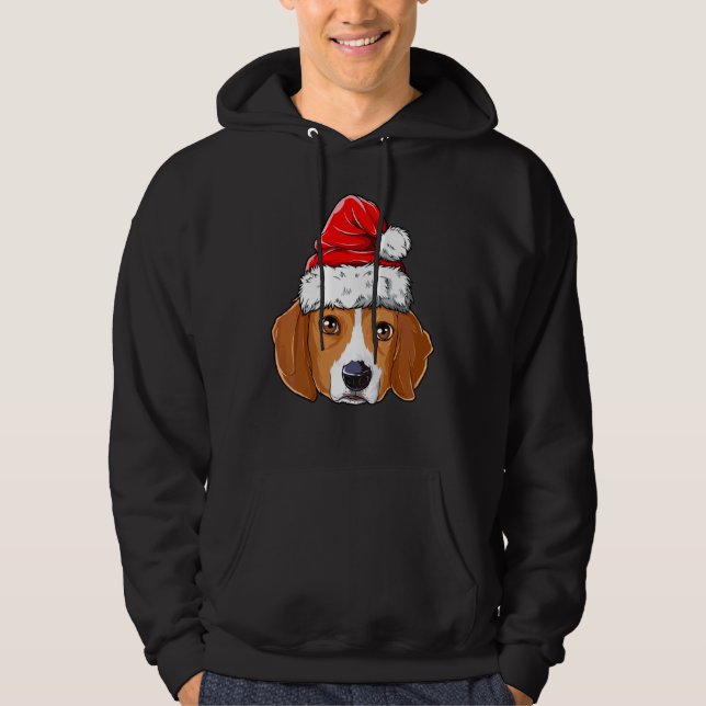 Veste À Capuche Beagle Noël Chien Santa Chapeau Noël Garçons Enfan (Devant)