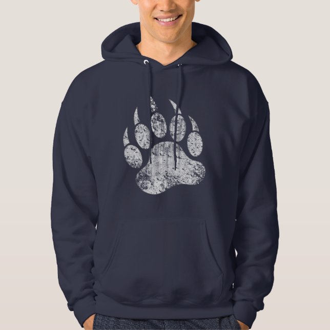 Veste À Capuche Bear Pride en détresse Bear Paw HOT! ! ! (Devant)