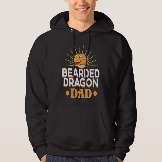 Veste À Capuche Bearded Dragon  Dad Reptiles Pet Reptile Owner Gra (Devant)