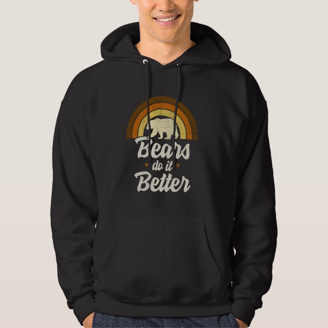 Veste À Capuche Bears Do It Better Bear Pride Hommes gays Drapeau  (Devant)