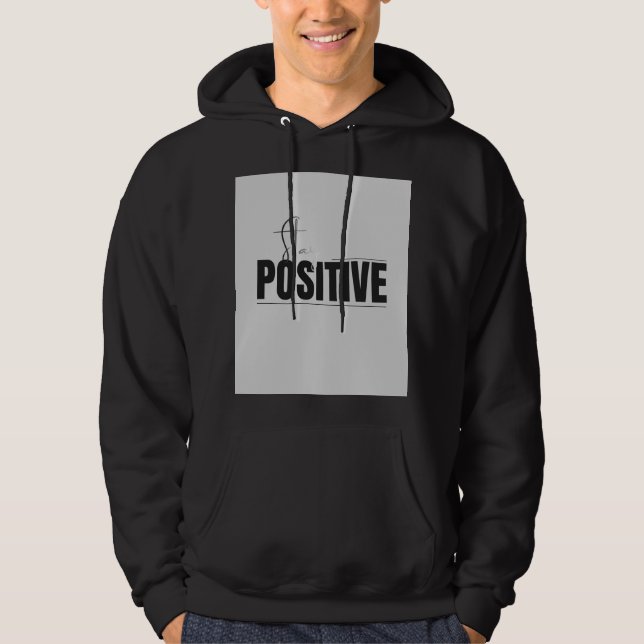 Veste À Capuche Beau T-Shirt noir avec texte. (Devant)