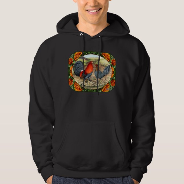 Veste À Capuche Beau Volailles de Combat (Devant)