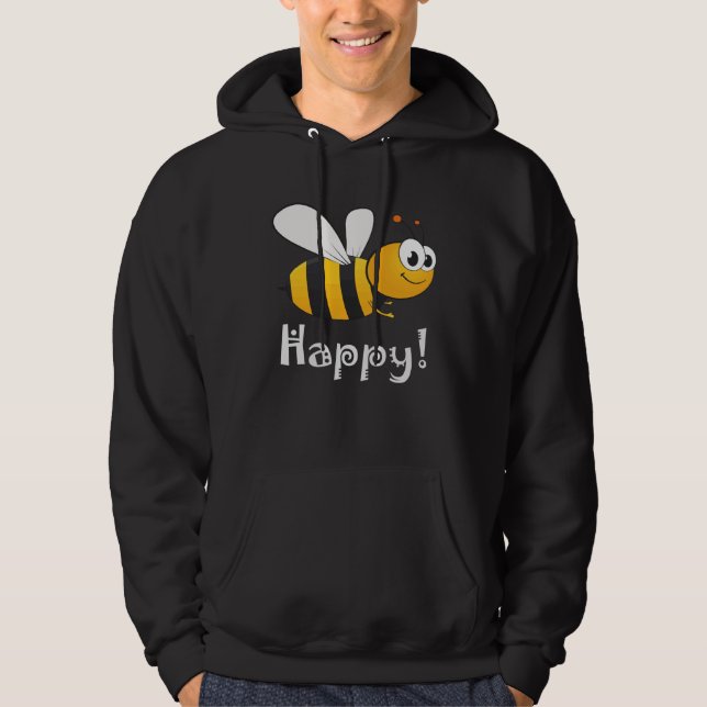 Veste À Capuche Bee Happy Mens Womens Kids (Devant)