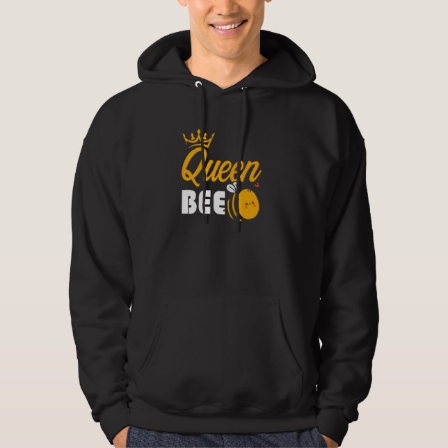 Veste À Capuche Bee Queen Beekeeper Beehive Honey Bees Honeycomb B (Devant)