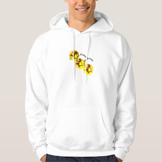 Veste À Capuche Bélier de signe de zodiaque aux icônes de (Devant)