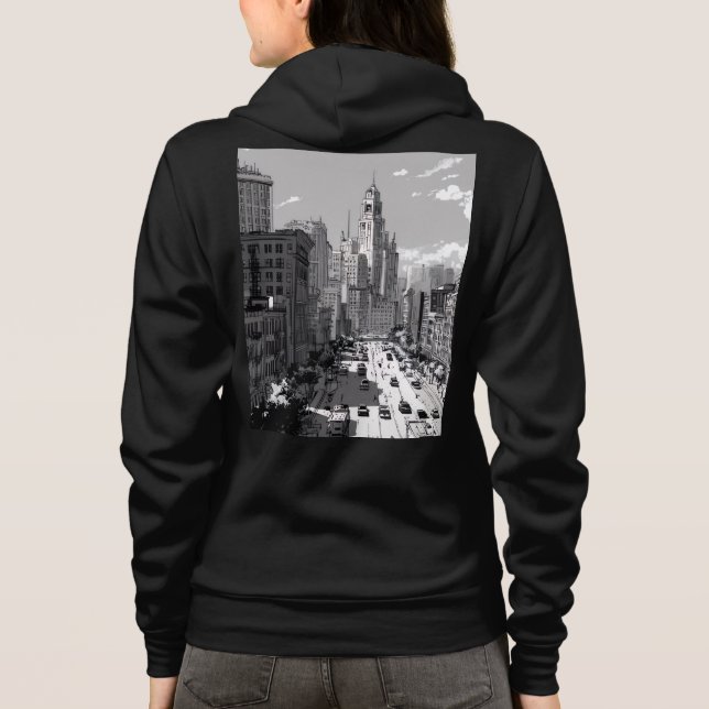 Veste À Capuche Bella+Canvas Full-Zip Hoodie (Dos)