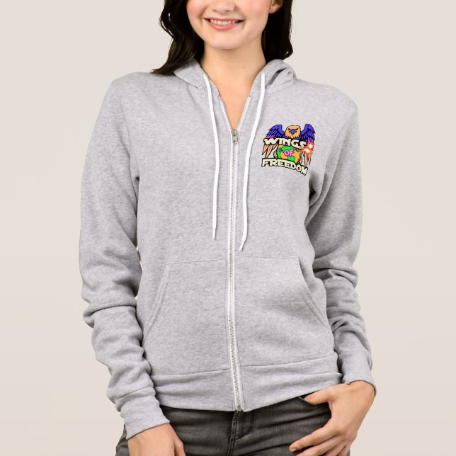 Veste à capuche Bella+Canvas pour femmes (Devant)