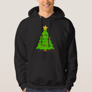 Veste À Capuche Bella des femmes d'arbre de Noël+T-shirt du Jersey