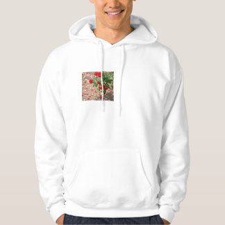 Veste À Capuche Belles roses rouges avec pétales sur le sol - Natu