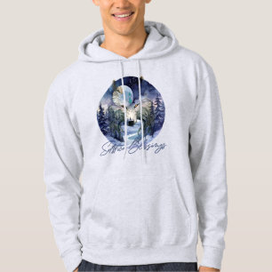 Veste À Capuche Bénédiction solstice Wolf d'hiver Moonlight Woods