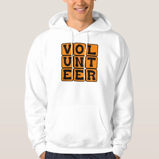 Veste À Capuche Bénévole, Dévoué de Temps et d'Effort.png (Devant)