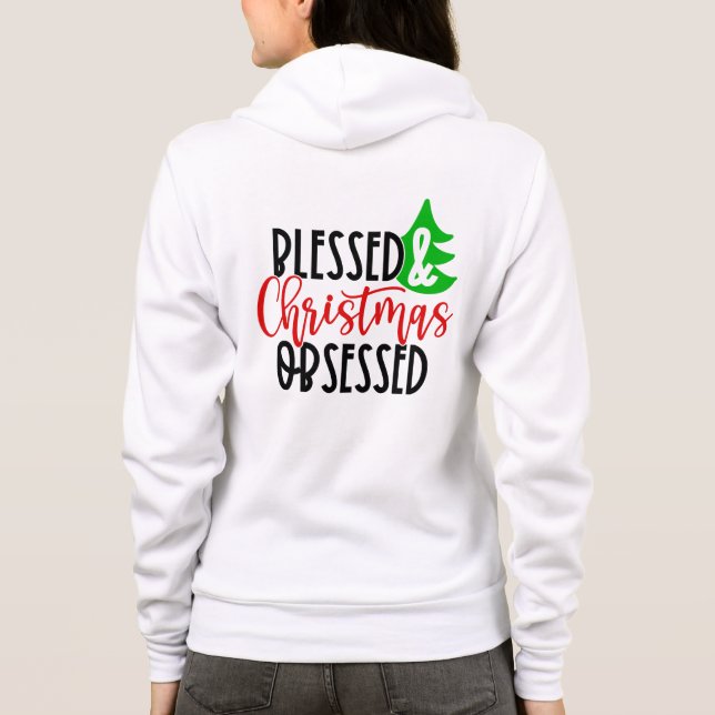 Veste À Capuche Bénie et obsédée de Noël-50100 (Dos)