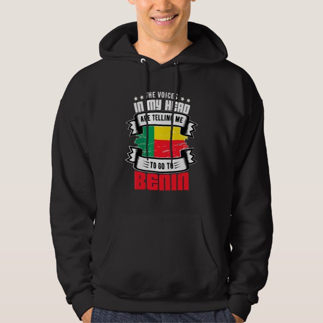 Veste À Capuche Bénin dans ma tête (Devant)