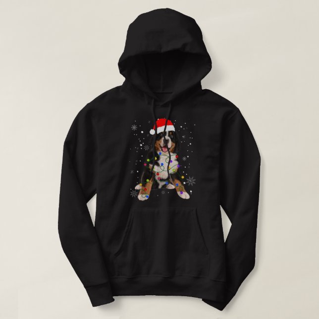 Veste À Capuche Berese Mountain Dog Lights Christmas Matching Fam (Design devant)