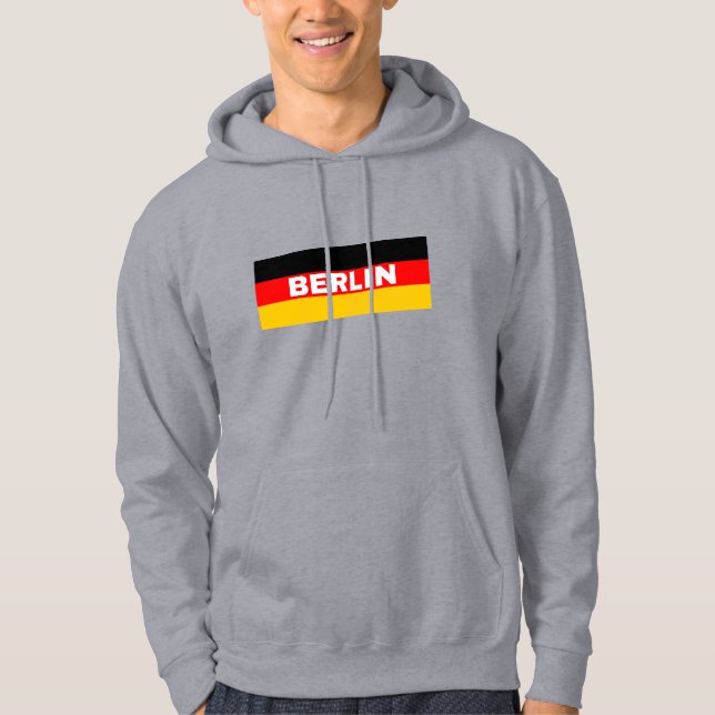 Veste À Capuche Berlin dans les couleurs du drapeau allemand (Devant)