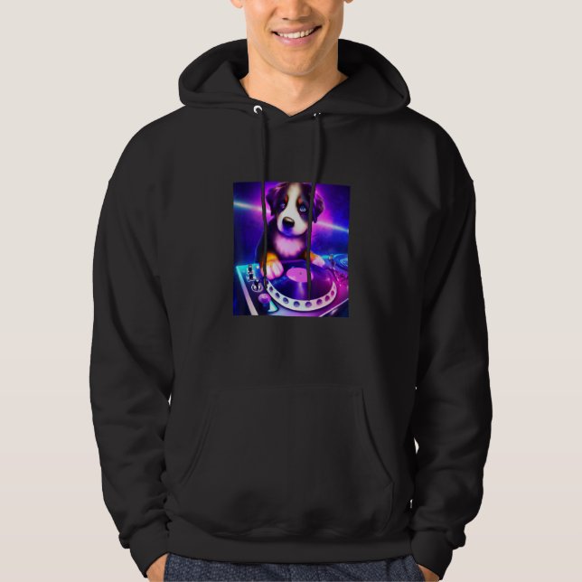 Veste À Capuche Bernese Mountain dog DJ Vaporwave Aesthétique Boys (Devant)