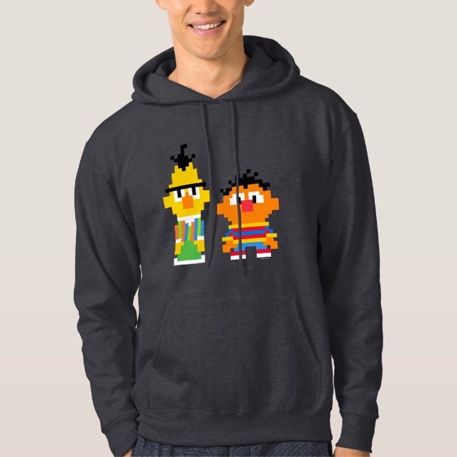 Veste À Capuche Bert et Ernie Pixel Art (Devant)