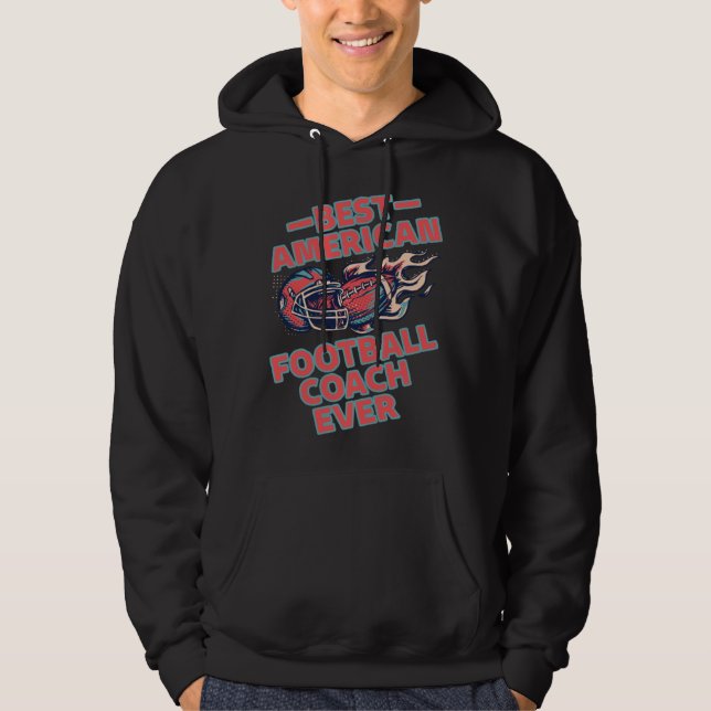 Veste À Capuche Best American Football Coach Game Sport Football (Devant)