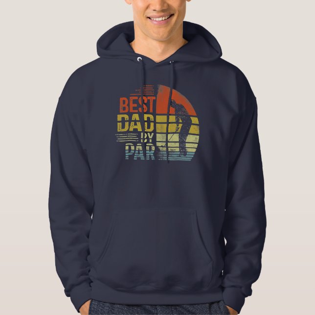 Veste À Capuche Best Dad By Par Par Papa Fête des pères Cadeau Vin (Devant)