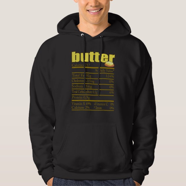 Veste À Capuche Beurre Valeur nutritive Thanksgiving Noël (Devant)