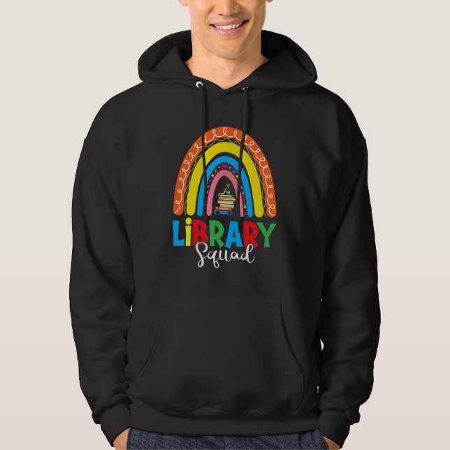 Veste À Capuche Bibliothécaire de l'équipe de la bibliothèque dévo (Devant)