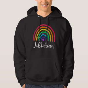 Veste À Capuche Bibliothécaire Rainbow Leopard School Bibliothécai
