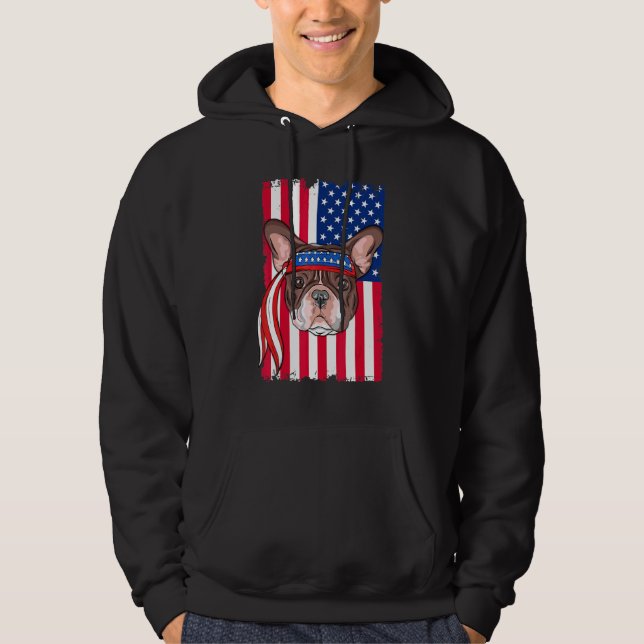 Veste À Capuche Bichon Bouledogue Français 1 (Devant)