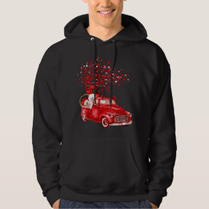 Veste À Capuche Bichon Frise Riding Camion Rouge Saint-Valentin Pa