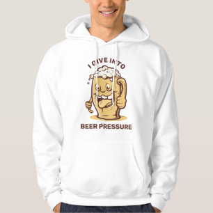 Veste À Capuche Bière de texte personnalisé amusante