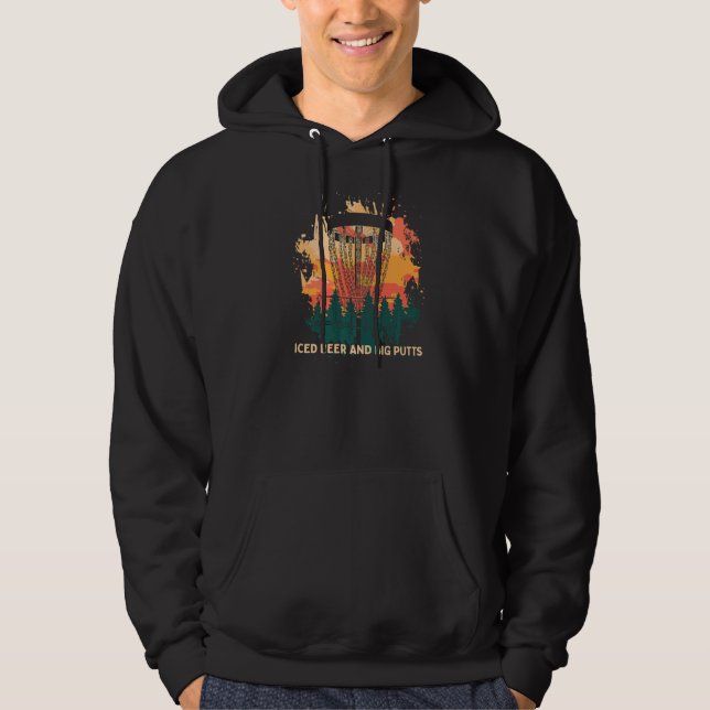 Veste À Capuche Bière Glacée Et Gros Putts Disque Golf Bière Golfe (Devant)