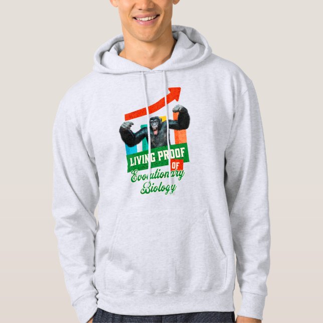 Veste À Capuche Biologie de l'évolution Humour des primates (Devant)